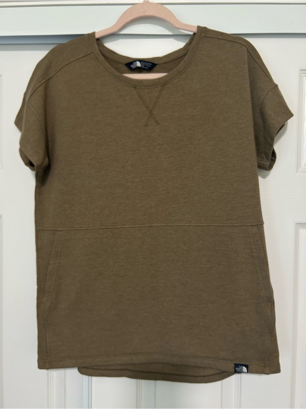 The North Face Women’s Short Sleeve Crew Tee in Olive Green